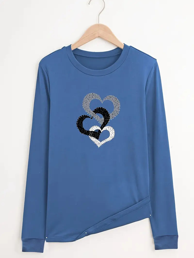 Heart Sparkle Sweatshirt | Together Against Diabetes