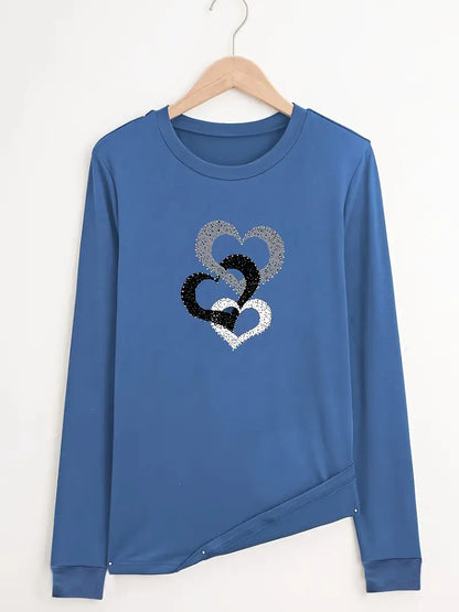 Heart Sparkle Sweatshirt | Together Against Diabetes